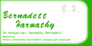 bernadett harmathy business card